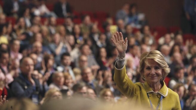 speranza Aguirre, en el Congreso del PP que ha elegido como presidenta del partido en Madrid a Cristina Cifuentes.