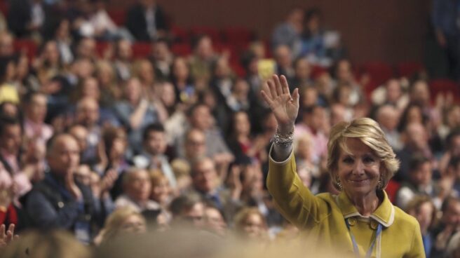 El PP despide con honores a Esperanza Aguirre, que rompe a llorar