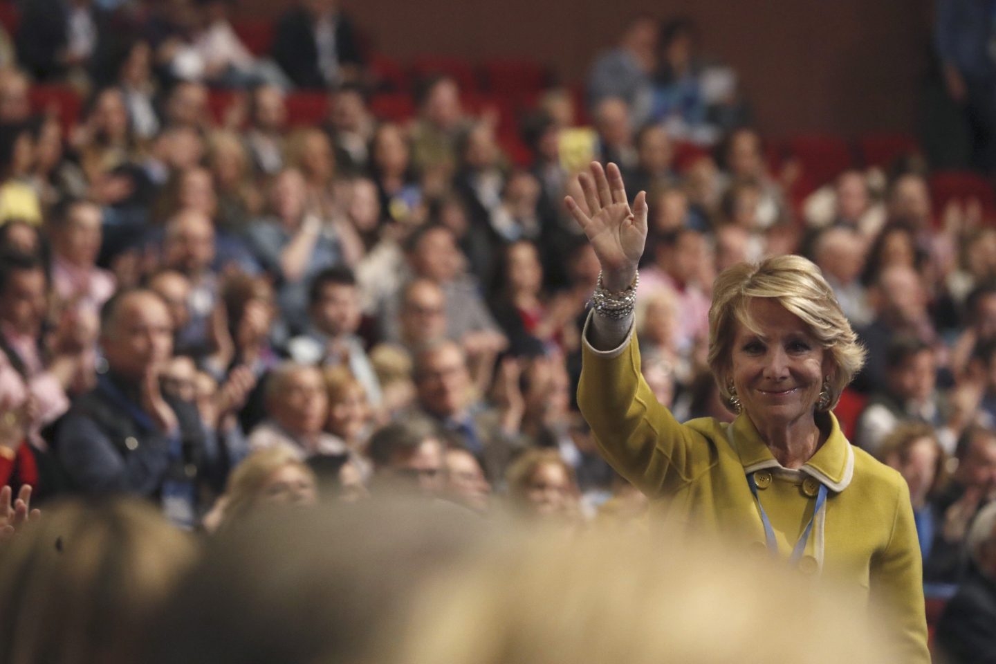 speranza Aguirre, en el Congreso del PP que ha elegido como presidenta del partido en Madrid a Cristina Cifuentes.