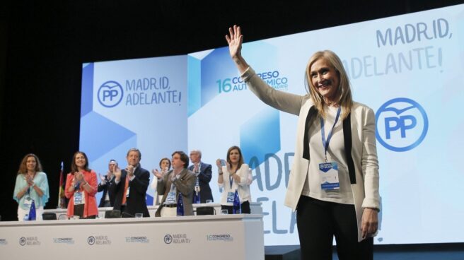 La presidenta de la Comunidad de Madrid, Cristina Cifuentes, durante el congreso del PP de Madrid.
