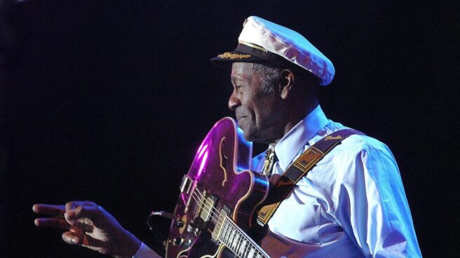 Chuck Berry, durante un concierto en Bilbao.