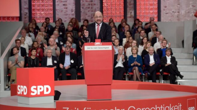 El candidato del SPD, Martin Schulz, durante el congreso del partido en Berlín.