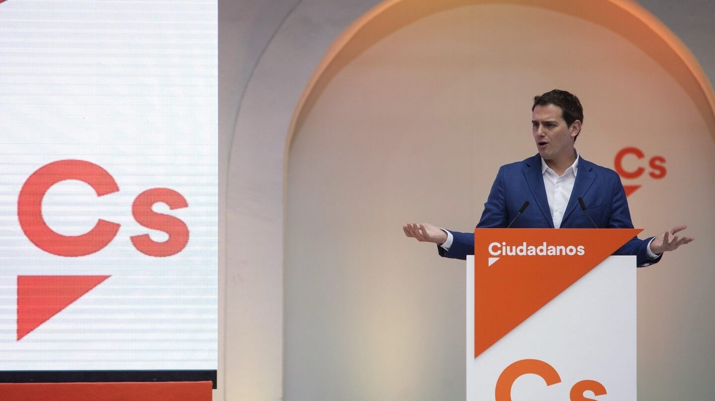El presidente de Ciudadanos, Albert Rivera, en el acto de este domingo en Cádiz.
