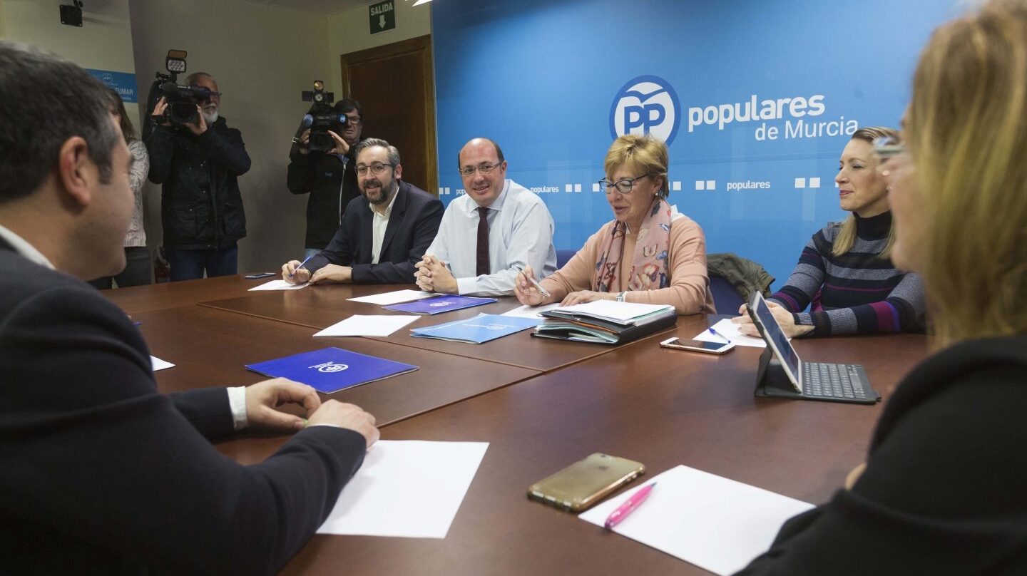Pedro Antonio Sánchez, en la Ejecutiva del PP de Murcia.