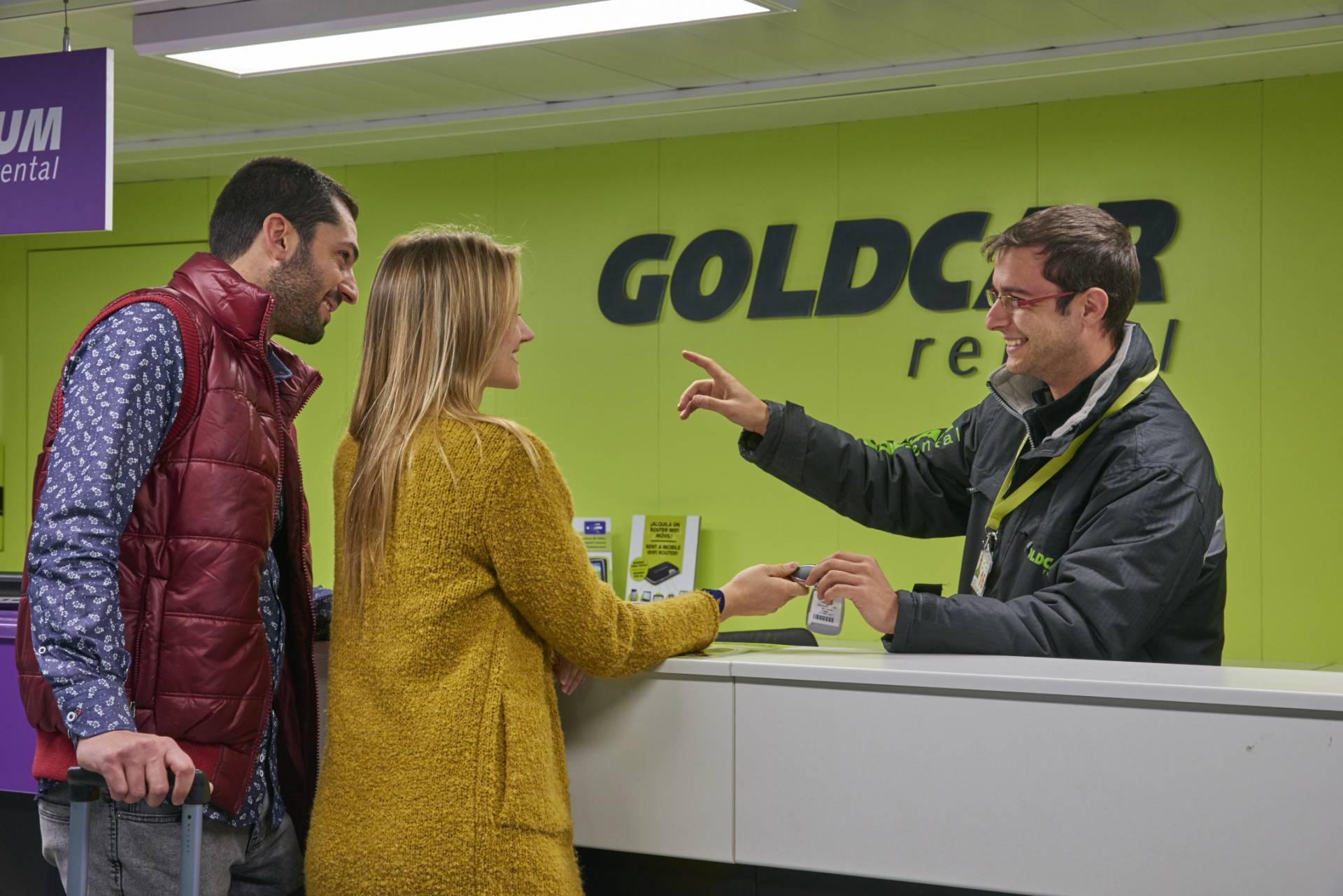 Oficina de la cadena de alquiler de coches Goldcar