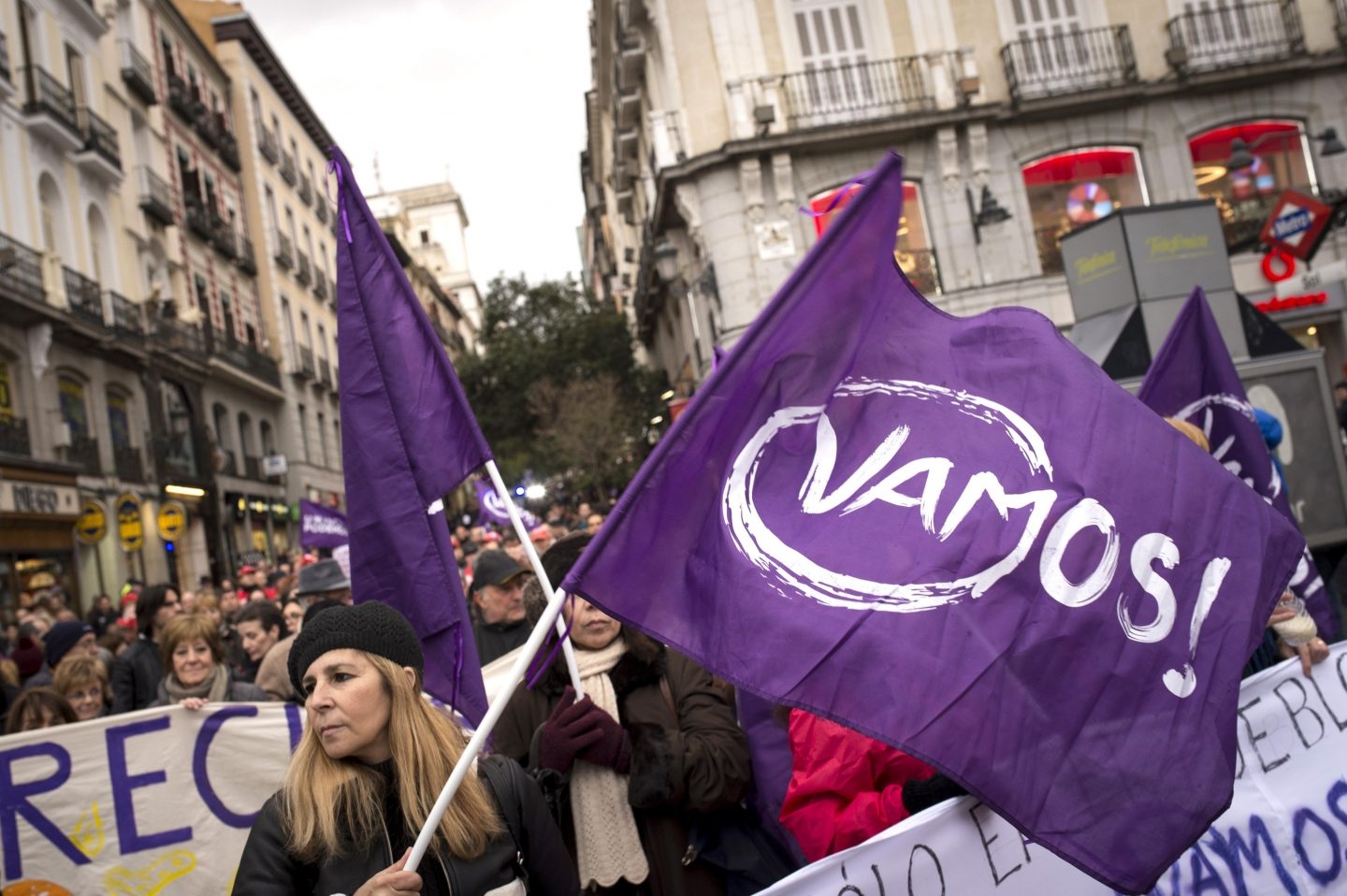 Manifestación de Podemos en Madrid.