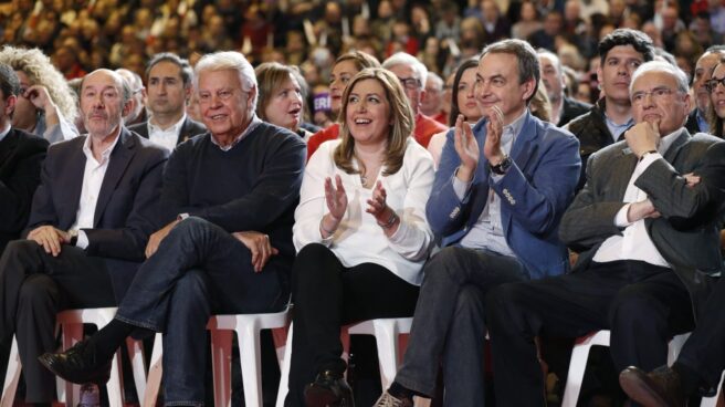Rubalcaba, Felipe González, Susana Díaz, Zapatero y Guerra.