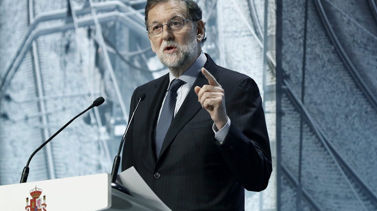 Rajoy, este martes, durante la presentación de las inversiones en Cataluña.