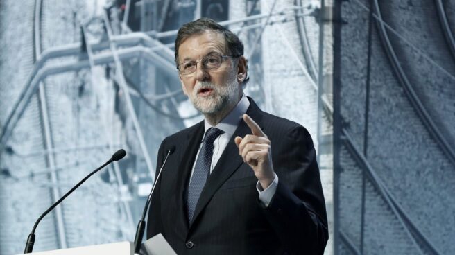 Rajoy, este martes, durante la presentación de las inversiones en Cataluña.