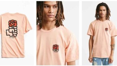 Una marca de ropa hipster vende camisetas en Estados Unidos con la rosa del PSOE