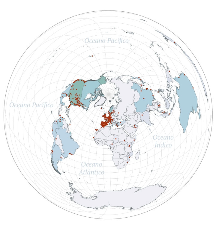 Distribución de los becarios de La Caixa en el mundo