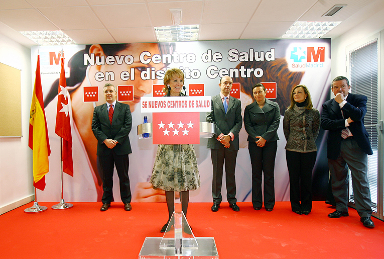 Esperanza Aguirre, en la inauguración del centro de salud del distrito Centro.