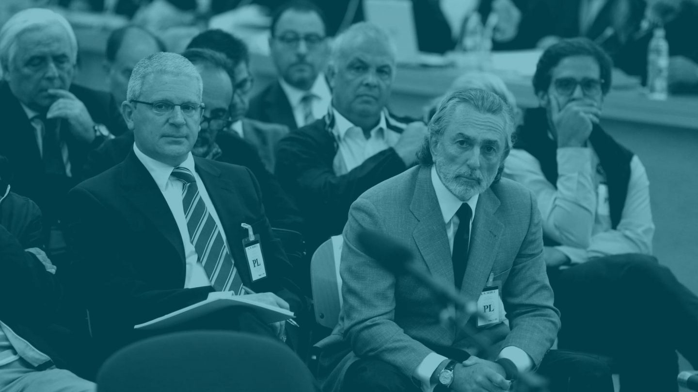 Francisco Correa y Pablo Crespo, durante el juicio de Gürtel.