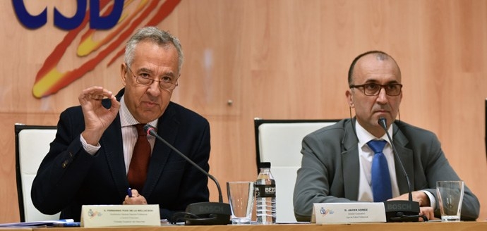 Fernando Puig de la Bellacasa, en una comparecencia en la sede del Consejo Superior de Deportes.