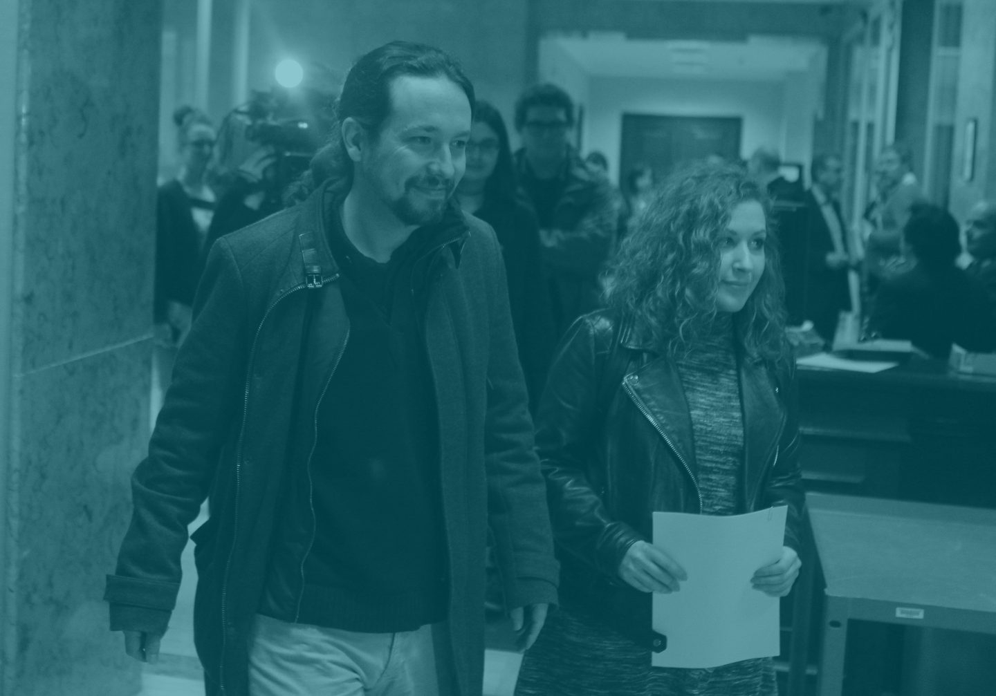 Pablo Iglesias y Sara Carreño.