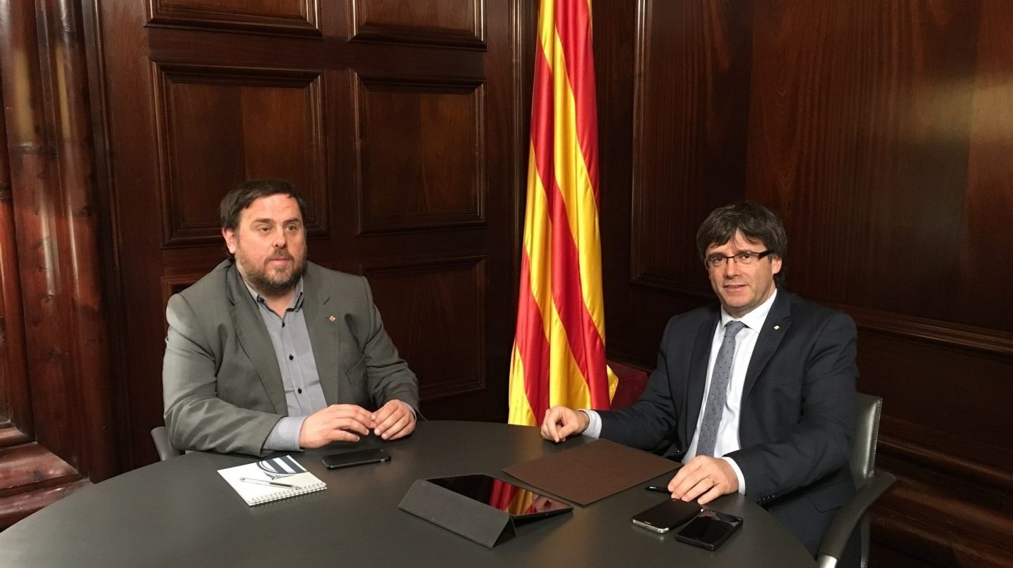 Oriol Junqueras y Carles Puigdemont.