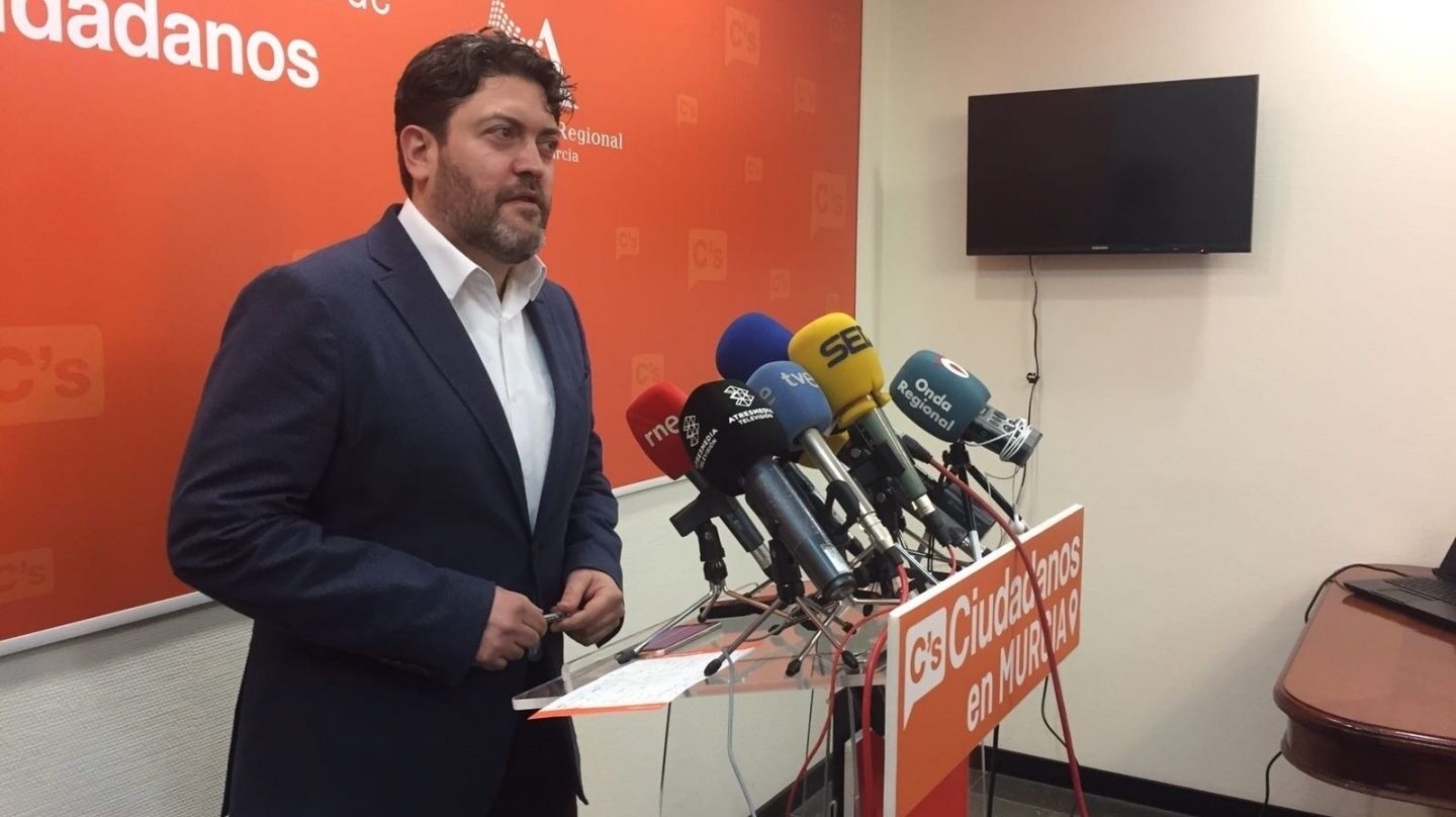 El portavoz de Ciudadanos en Murcia, Miguel Sánchez.