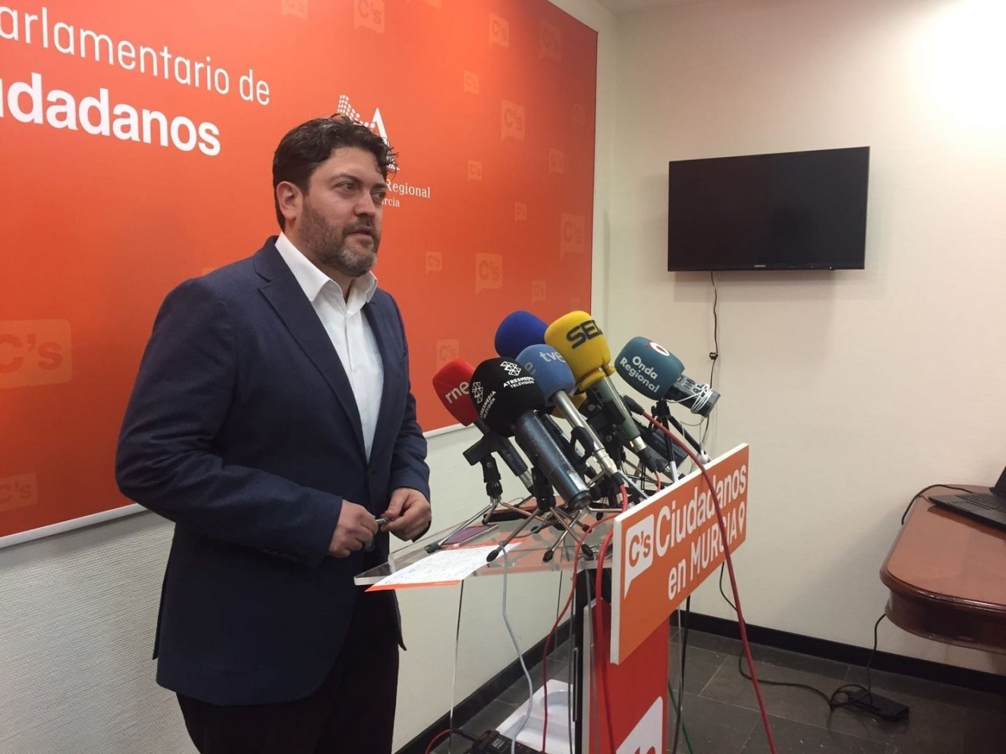 El portavoz de Ciudadanos en Murcia, Miguel Sánchez.