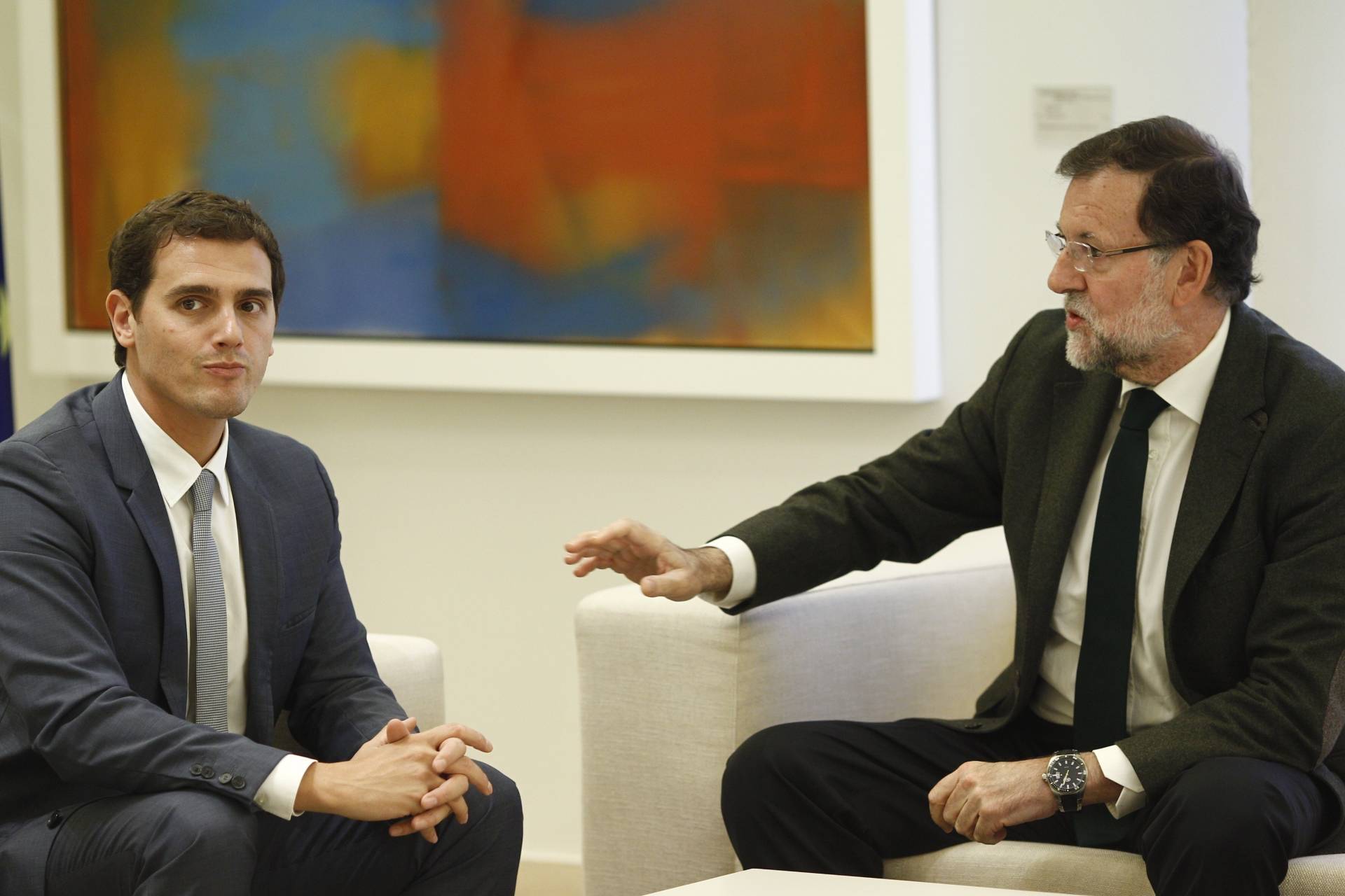 El presidente de Ciudadanos, Albert Rivera, junto a Mariano Rajoy.