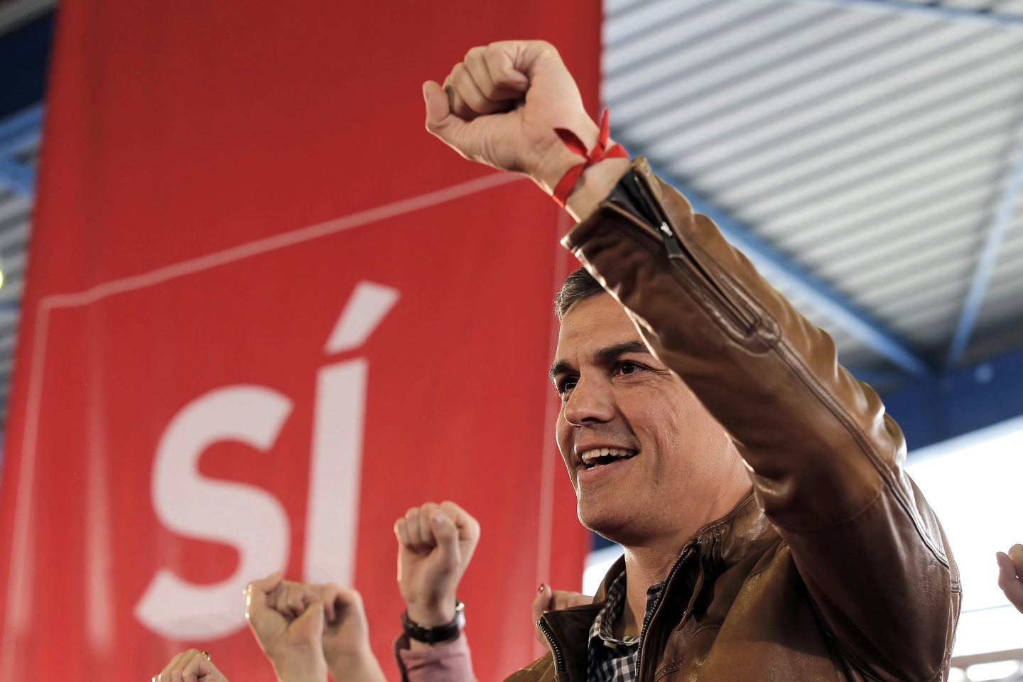 Pedro Sánchez, este domingo en Gijón.