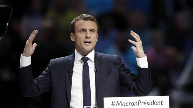 Emmanuel Macron, líder de En Marche, en la campaña electoral por la Presidencia de Francia.