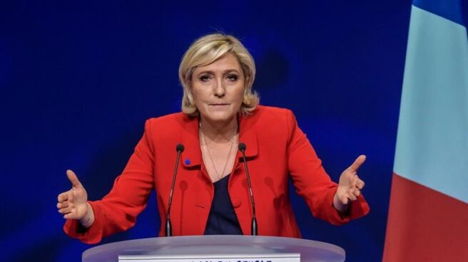 Marine Le Pen, candidata del Frente Nacional, en la campaña electoral.