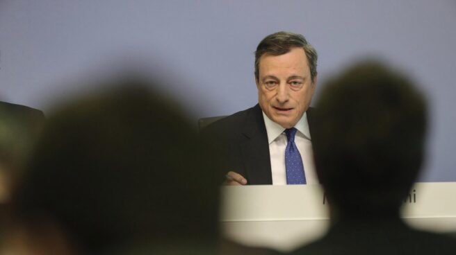 El presidente del BCE, Mario Draghi, durante una comparecencia en Fráncfort.