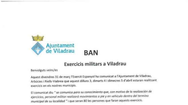 Viladrau intenta sumar al Ejército al Pacto por el Referéndum