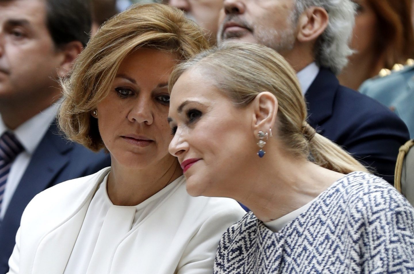 Cospedal y Cifuentes, en la sede de la Comunidad de Madrid.