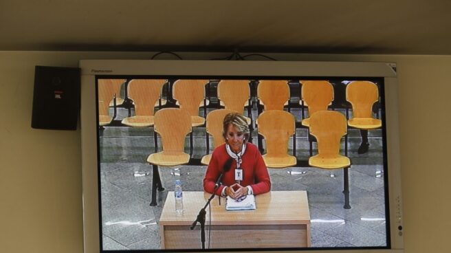 Esperanza Aguirre, ante el tribunal de Gürtel. Esperanza Aguirre, ante el tribunal de Gürtel.
