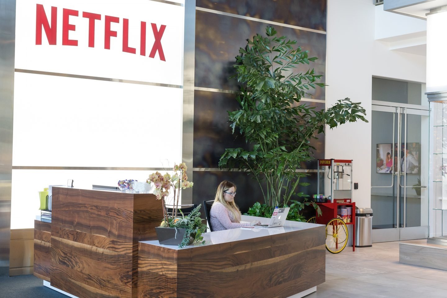 Entrada de la sede de Netflix en California.