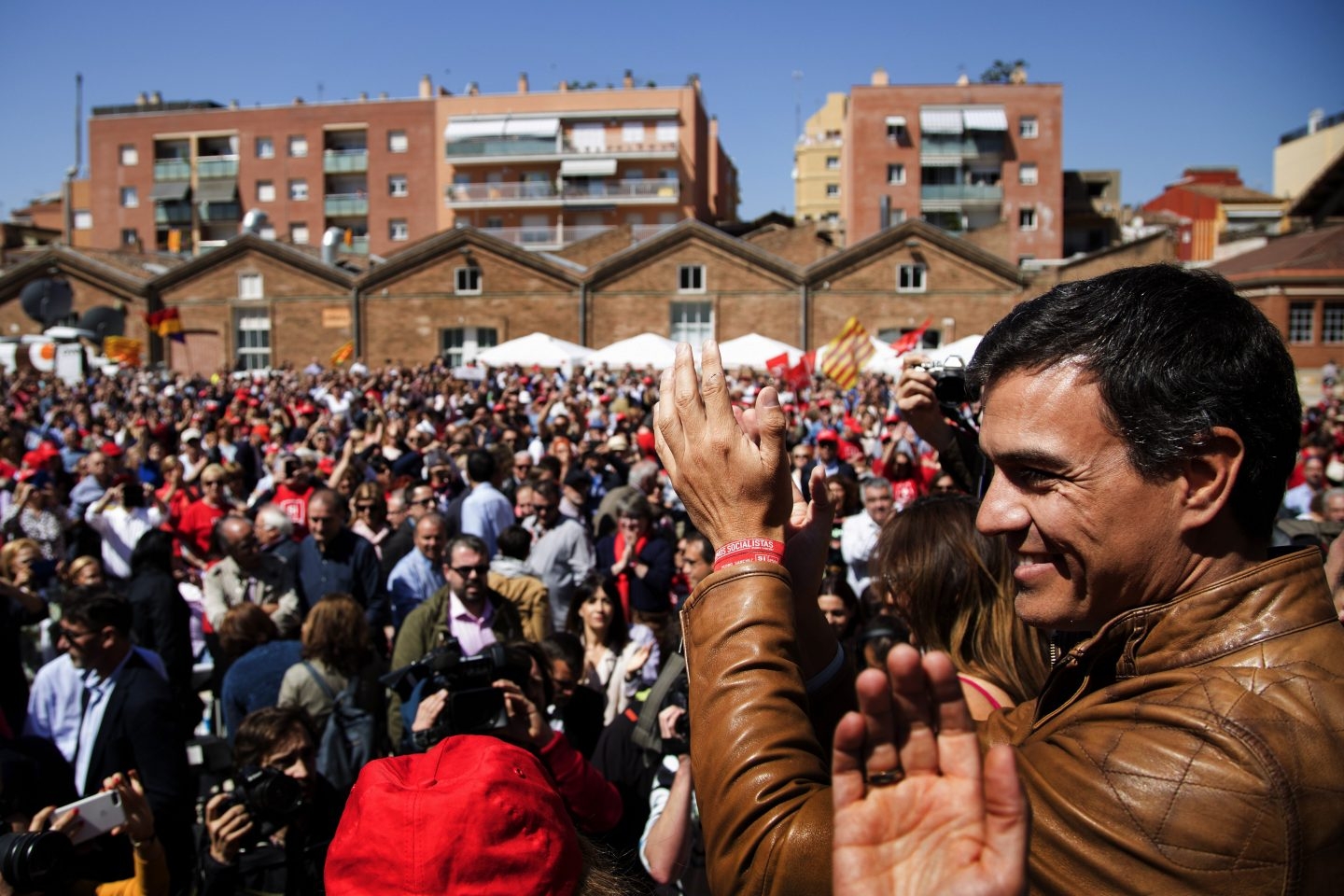 Pedro Sánchez, durante su acto de este sábado en Barcelona.