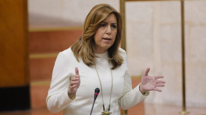 Susana Díaz, en el Parlamento andaluz.