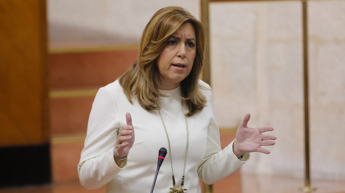 Susana Díaz, en el Parlamento andaluz.