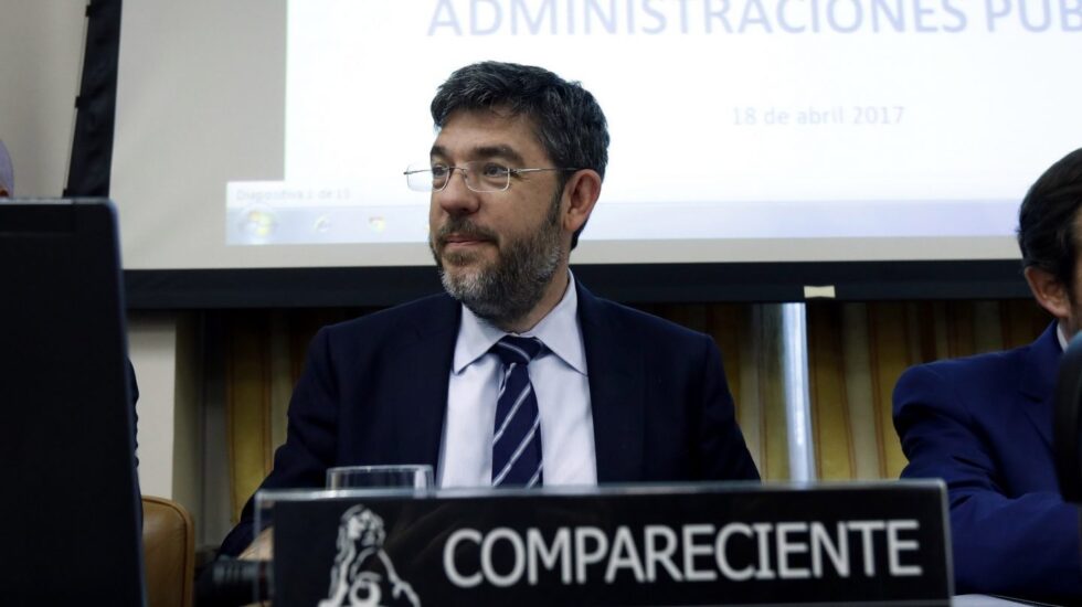 El secretario de Estado de Presupuestos, Alberto Nadal, durante su comparecencia en el Congreso de los Diputados para hablar de los Presupuestos y las CCAA.