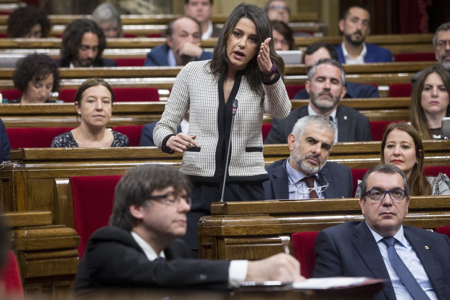 Inés Arrimadas abronca a Carles Puigdemont.