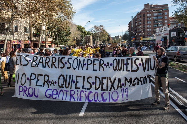Manifestación contra el hotel de Atarazanas, el pasado diciembre en Barcelona.