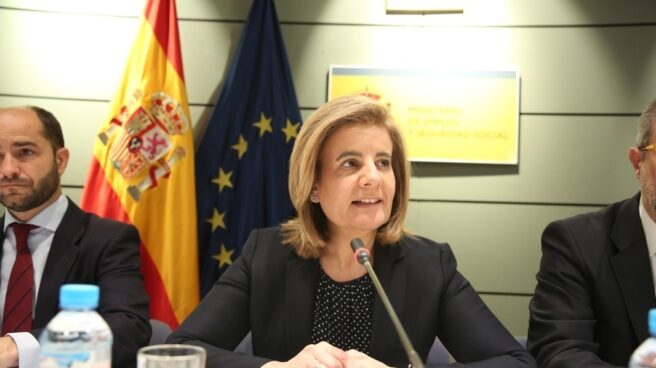 Bañez, en rueda de prensa Báñez preside la LXIV Conferencia Sectorial de Empleo y Asuntos Laborales, el pasado 11 de abril.
