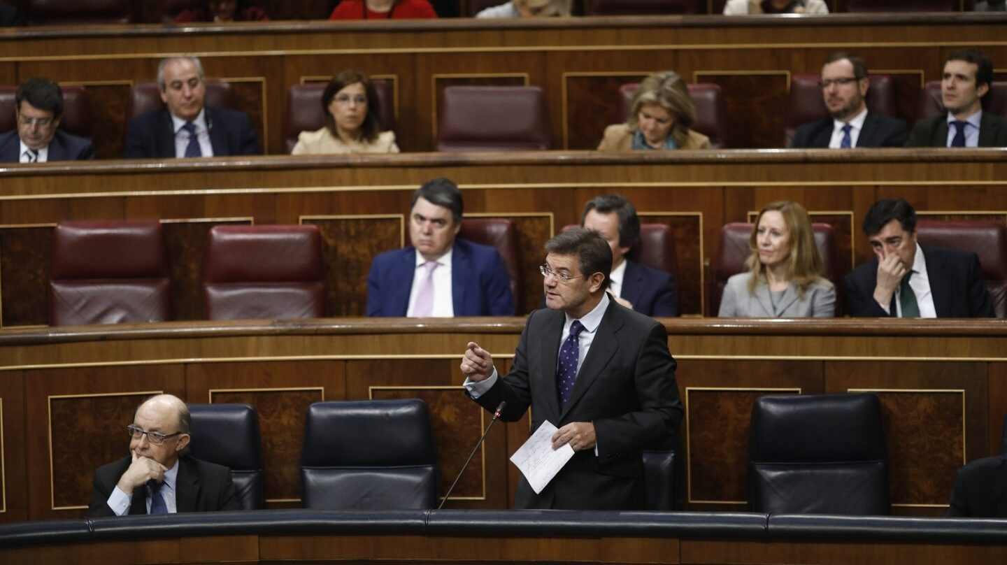 El ministro de Justicia, Rafael Catalá, durante la sesión de control al Gobierno del pasado miércoles.