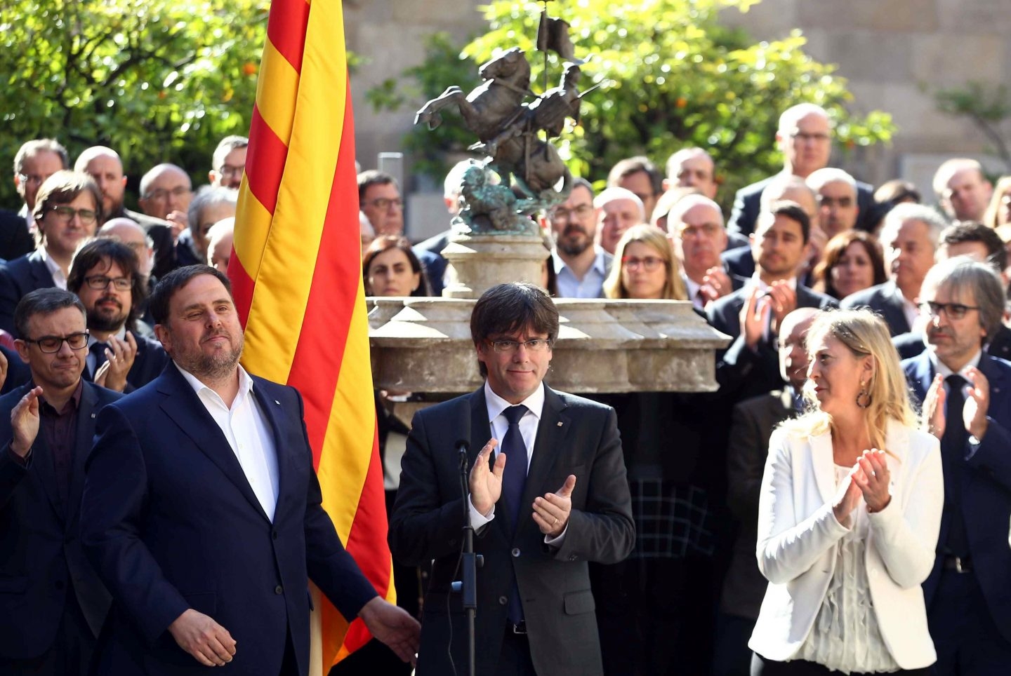 Oriol Junqueras, Carles Puigdemont y Neus Munté.