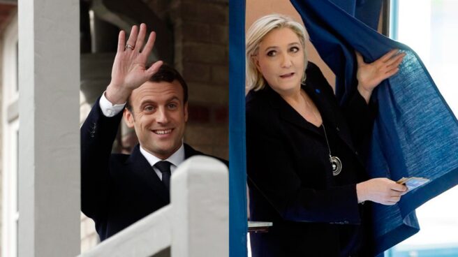 macron-lepen1 Emmanuel Macron y Marine Le Pen.
