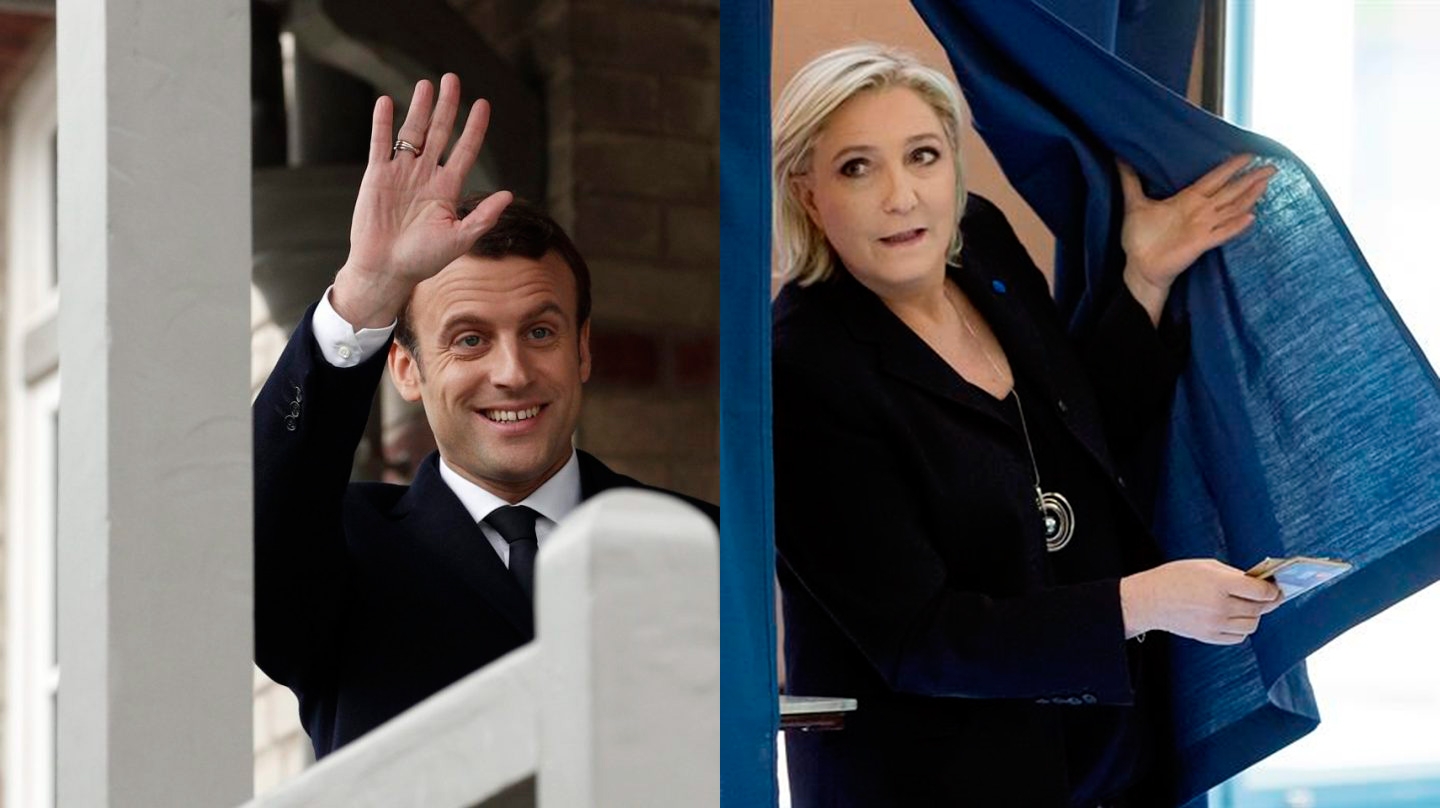 Emmanuel Macron y Marine Le Pen.