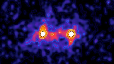 Capturan la imagen de un puente de materia oscura que conecta dos galaxias
