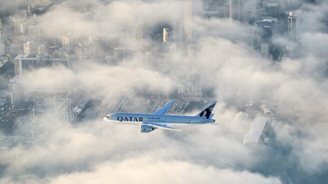 Un avión de la aerolínea Qatar Airways.