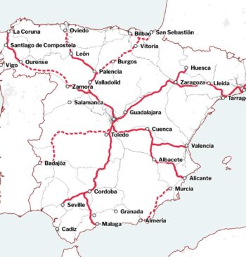 Cómo se extendió la red de alta velocidad por España