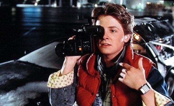 Michael J. Fox en el papel de Marty McFly, en "Regreso al futuro".