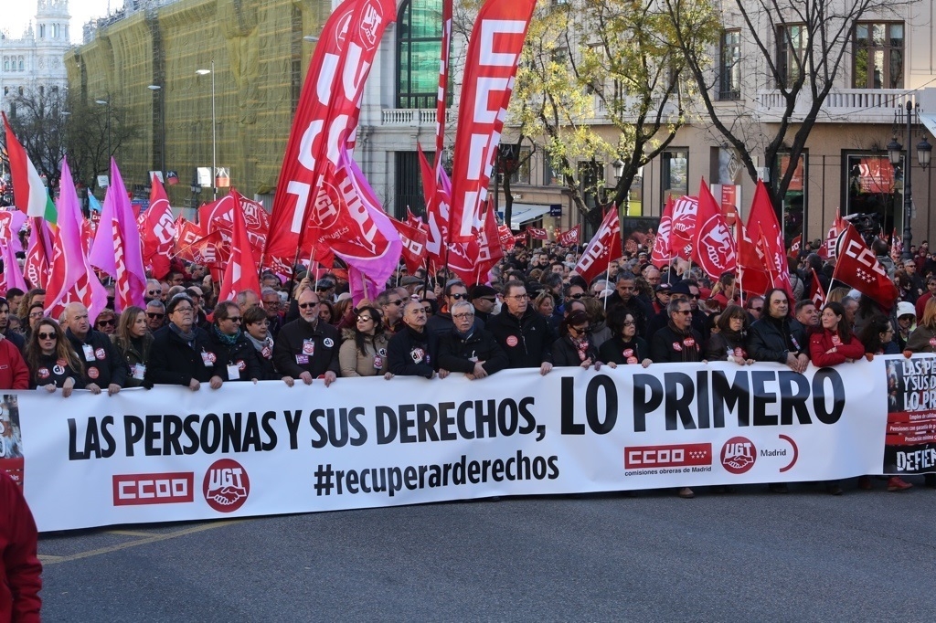 Manifestación de los sindicatos en 2016.