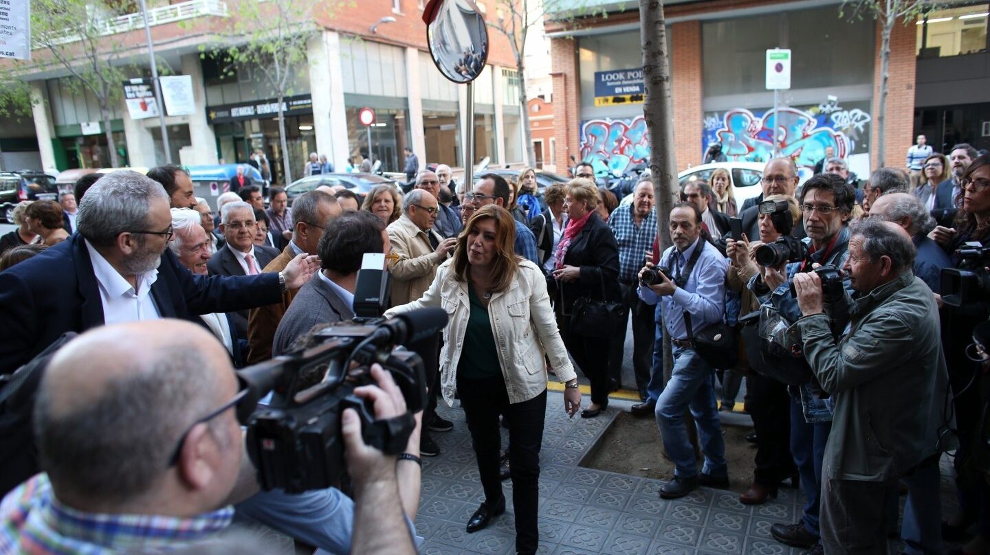 Susana Díaz, este jueves en Barcelona.