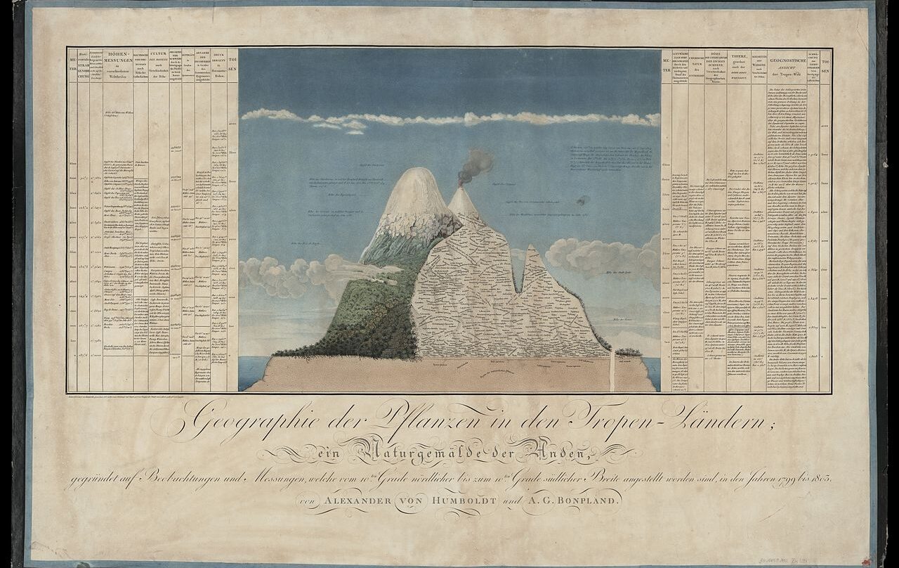 Naturgemälde, el mapa sobre el ecosistema de Los Andes con el que Humboldt sorprendió a la ciencia en el siglo XIX.