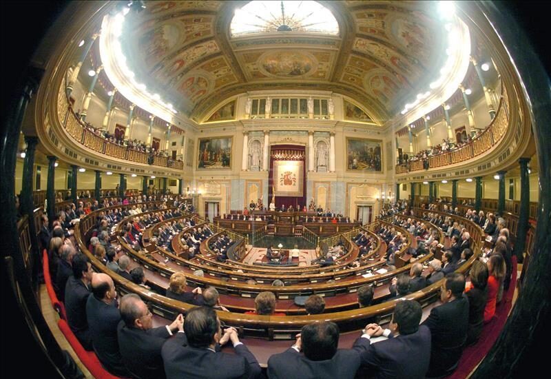 Vista general del hemiciclo del Congreso de los Diputados.